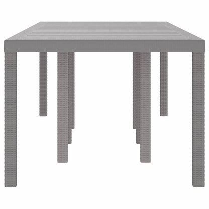 vidaXL Gartentisch Hellgrau 250 x 100 x 73 cm Poly-Rattan