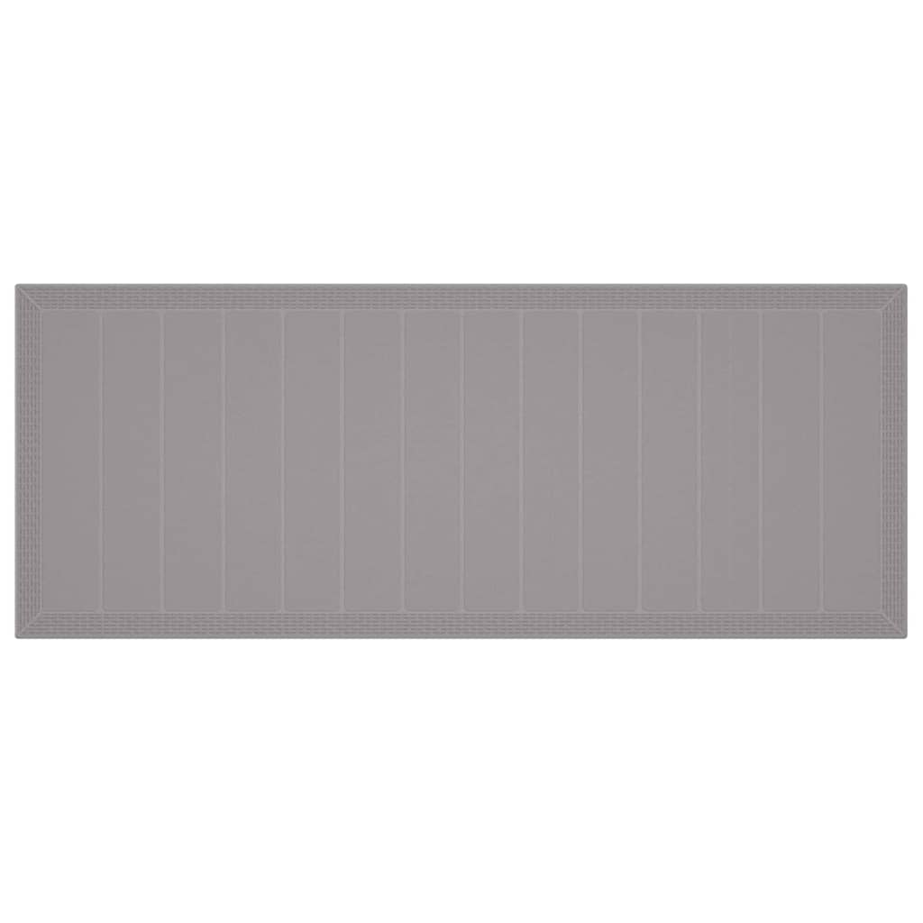 vidaXL Gartentisch Hellgrau 250 x 100 x 73 cm Poly-Rattan
