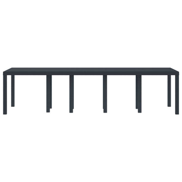 vidaXL Gartentisch Anthrazit 300 x 100 x 73 cm Poly-Rattan