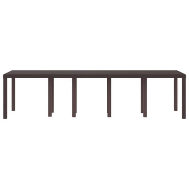 vidaXL Gartentisch Braun 300 x 100 x 73 cm Poly-Rattan