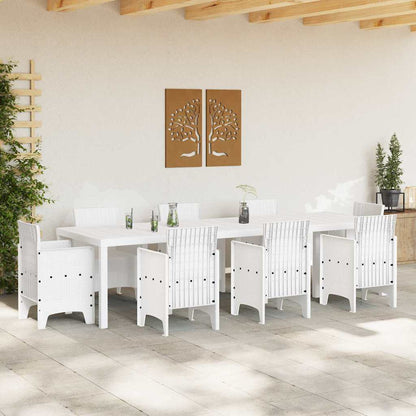 vidaXL Gartentisch Weiß 300 x 100 x 73 cm Poly-Rattan