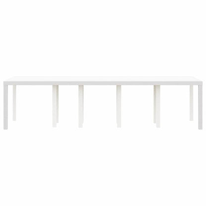 vidaXL Gartentisch Weiß 300 x 100 x 73 cm Poly-Rattan