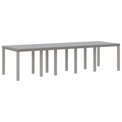 Gartentisch Hellgrau 300 x 100 x 73 cm Poly-Rattan