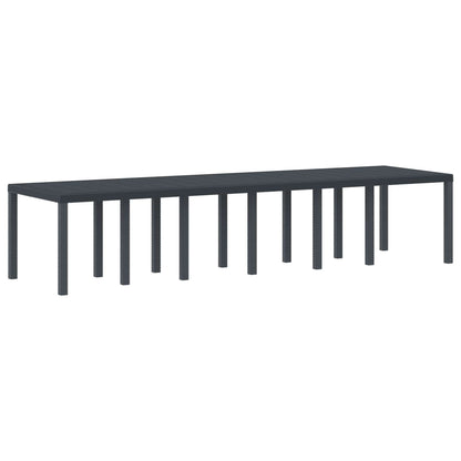 vidaXL Gartentisch Anthrazit 350 x 100 x 74 cm Poly-Rattan