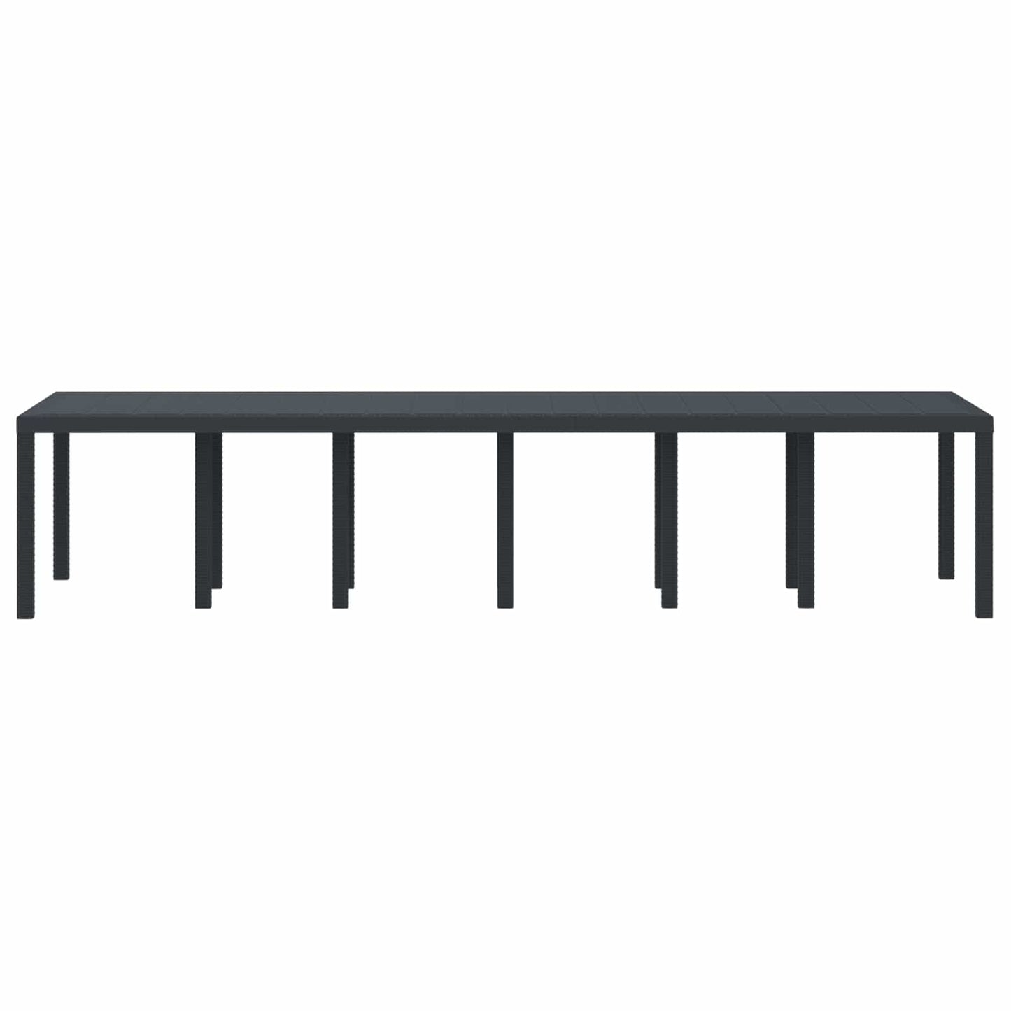 vidaXL Gartentisch Anthrazit 350 x 100 x 74 cm Poly-Rattan