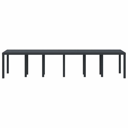 vidaXL Gartentisch Anthrazit 350 x 100 x 74 cm Poly-Rattan
