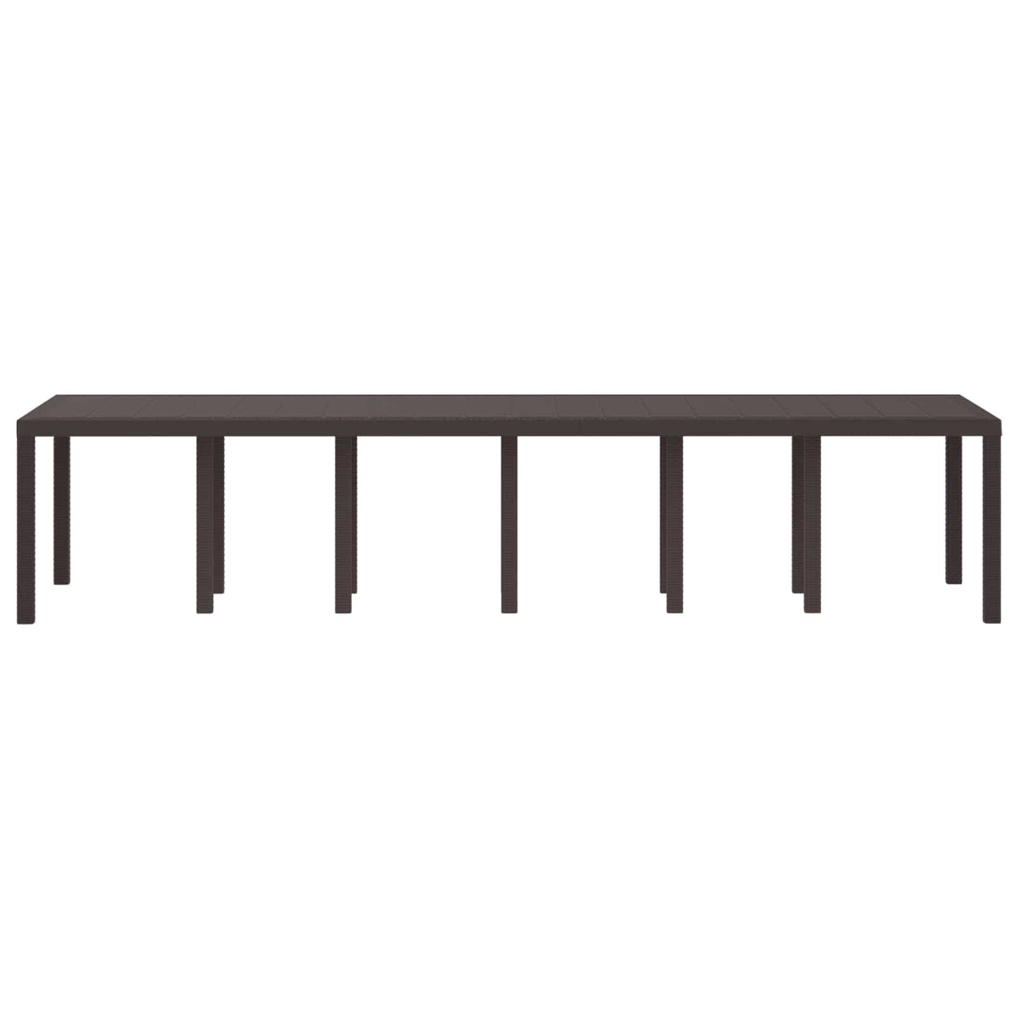 vidaXL Gartentisch Braun 350 x 100 x 74 cm Poly-Rattan