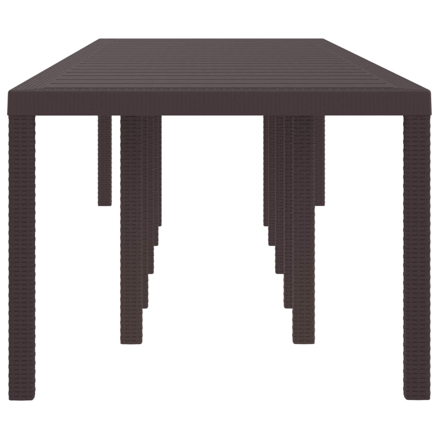 vidaXL Gartentisch Braun 350 x 100 x 74 cm Poly-Rattan