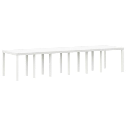 vidaXL Gartentisch Weiß 350 x 100 x 74 cm Poly-Rattan