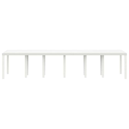 vidaXL Gartentisch Weiß 350 x 100 x 74 cm Poly-Rattan