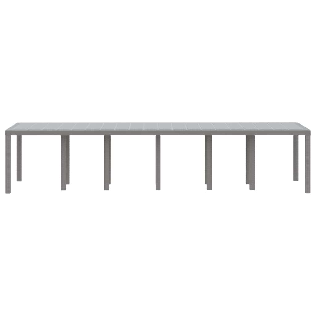 vidaXL Gartentisch Hellgrau 350 x 100 x 74 cm Poly-Rattan