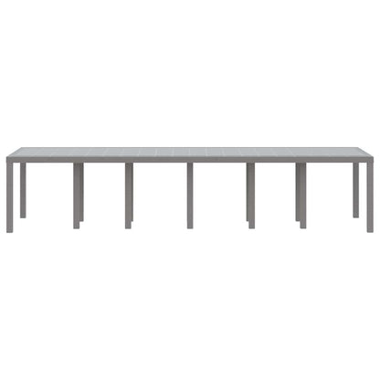 vidaXL Gartentisch Hellgrau 350 x 100 x 74 cm Poly-Rattan