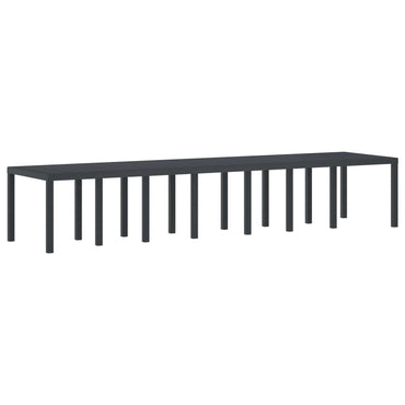 vidaXL Gartentisch Anthrazit 400 x 100 x 73 cm Poly-Rattan