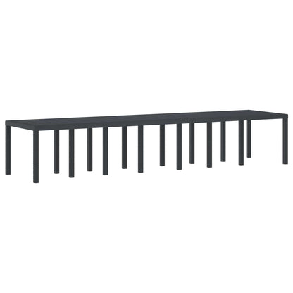 vidaXL Gartentisch Anthrazit 400 x 100 x 73 cm Poly-Rattan