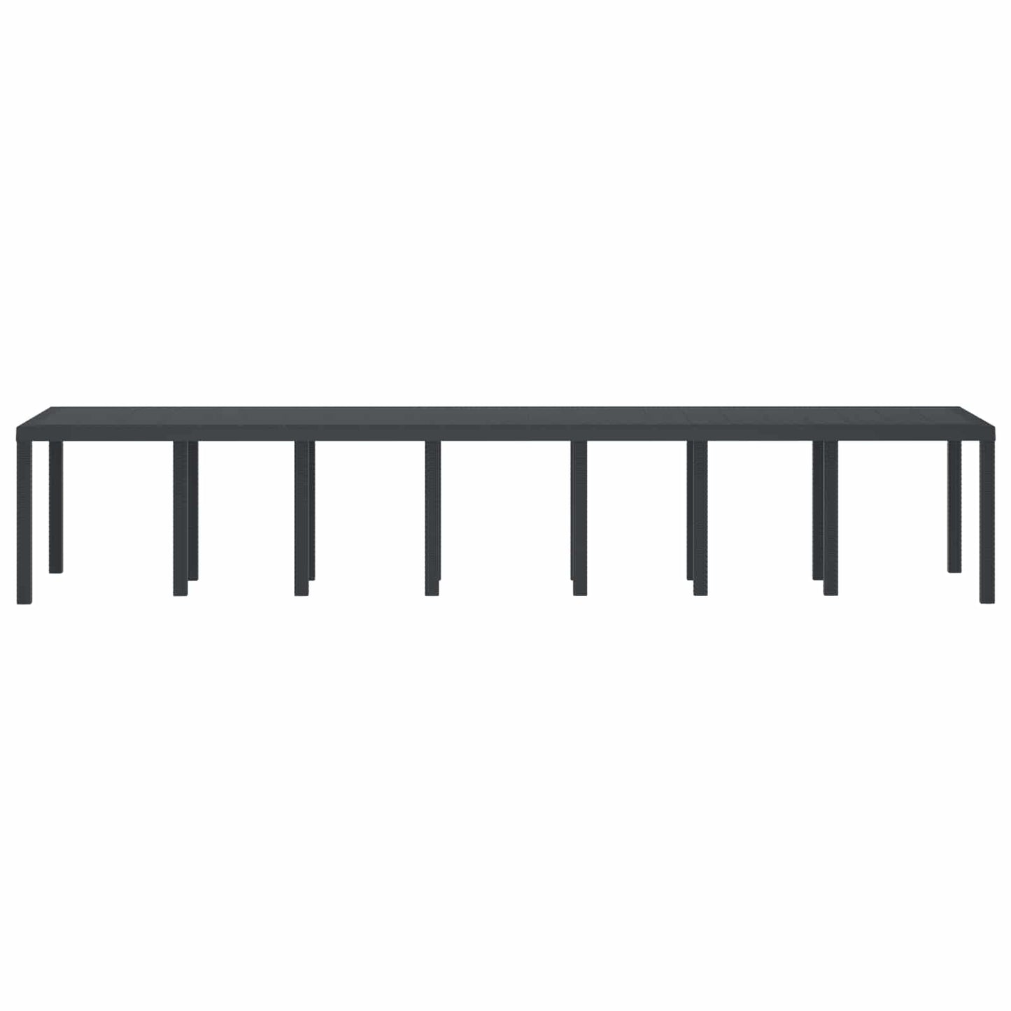 vidaXL Gartentisch Anthrazit 400 x 100 x 73 cm Poly-Rattan