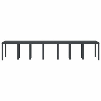vidaXL Gartentisch Anthrazit 400 x 100 x 73 cm Poly-Rattan