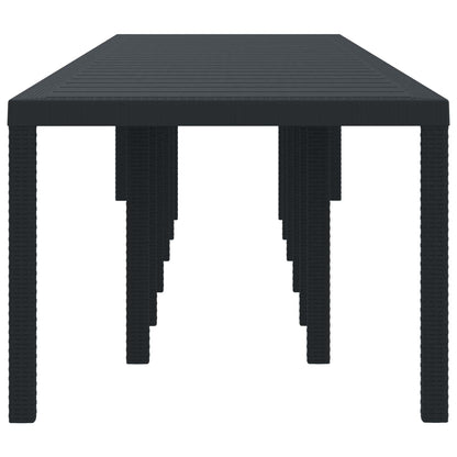 vidaXL Gartentisch Anthrazit 400 x 100 x 73 cm Poly-Rattan