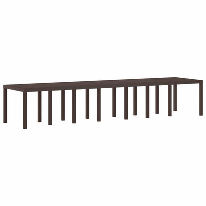 Gartentisch Braun 400 x 100 x 73 cm Poly-Rattan