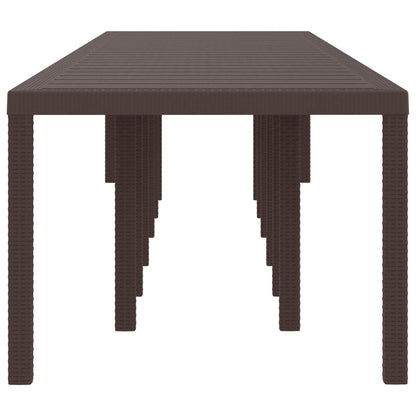 Gartentisch Braun 400 x 100 x 73 cm Poly-Rattan