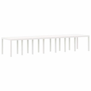 vidaXL Gartentisch Weiß 400 x 100 x 73 cm Poly-Rattan