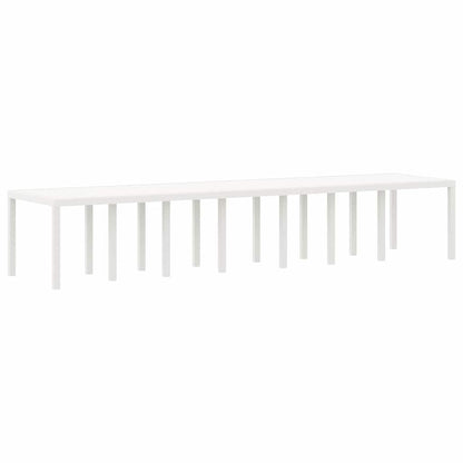 Gartentisch Weiß 400 x 100 x 73 cm Poly-Rattan
