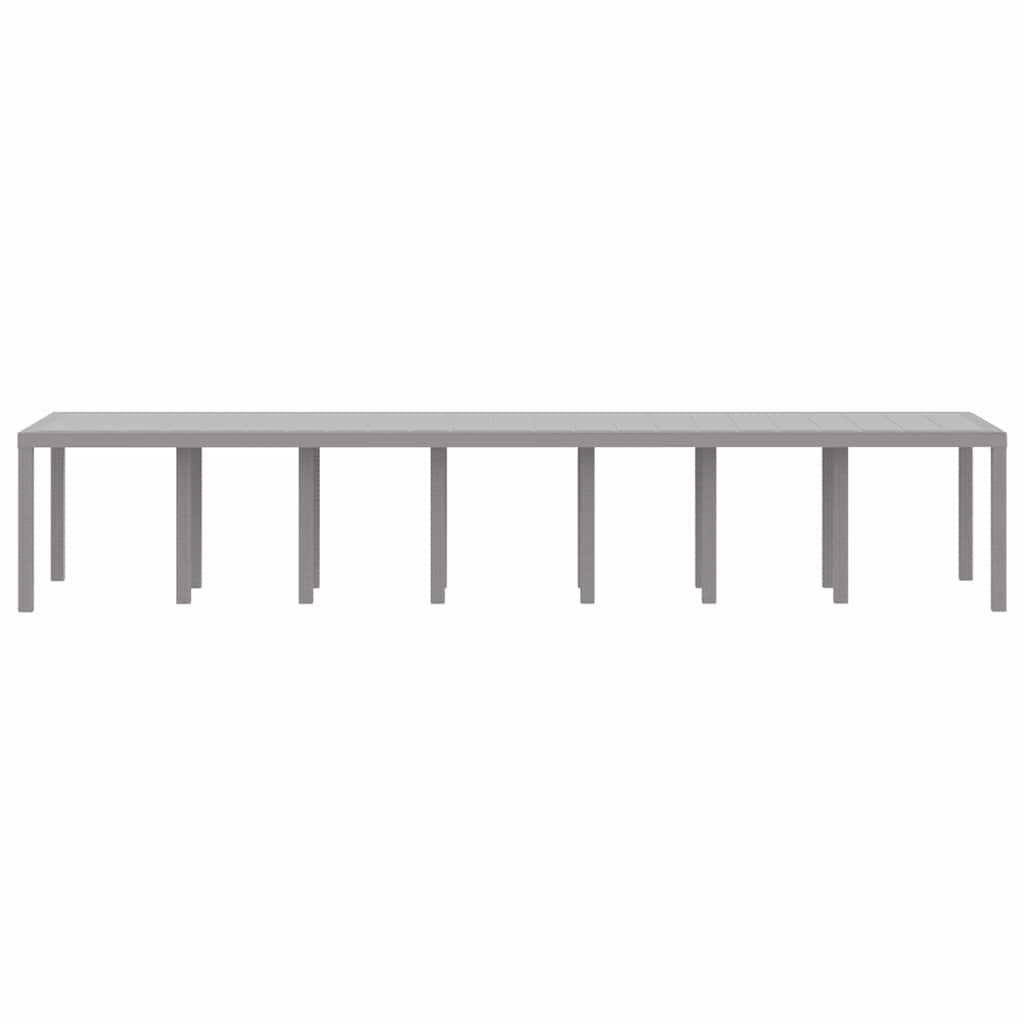 vidaXL Gartentisch Hellgrau 400 x 100 x 73 cm Poly-Rattan
