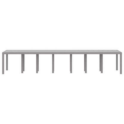vidaXL Gartentisch Hellgrau 400 x 100 x 73 cm Poly-Rattan