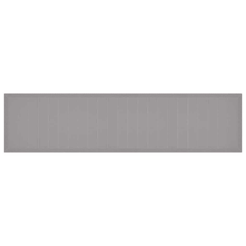 vidaXL Gartentisch Hellgrau 400 x 100 x 73 cm Poly-Rattan