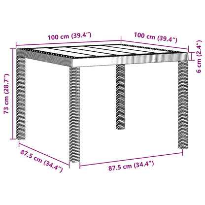 vidaXL Garten Essgruppe 5 pcs Hellgrau Polypropylen