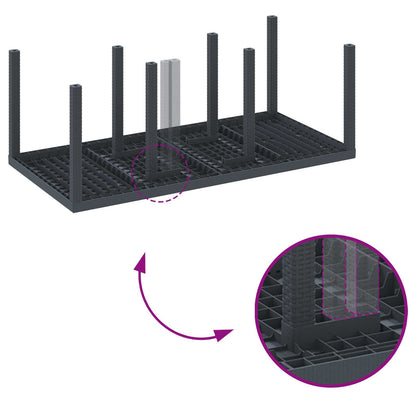 Garten Essgruppe 9 pcs Anthrazit Polypropylen
