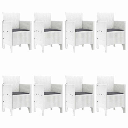 Garten Essgruppe 9 pcs Weiß Polypropylen