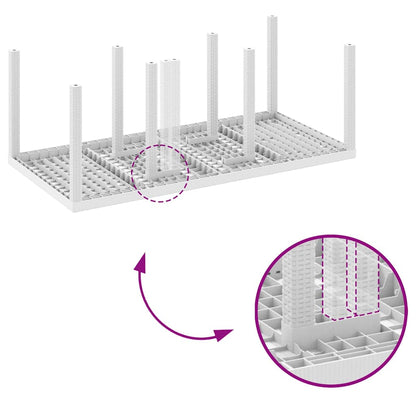 Garten Essgruppe 9 pcs Weiß Polypropylen