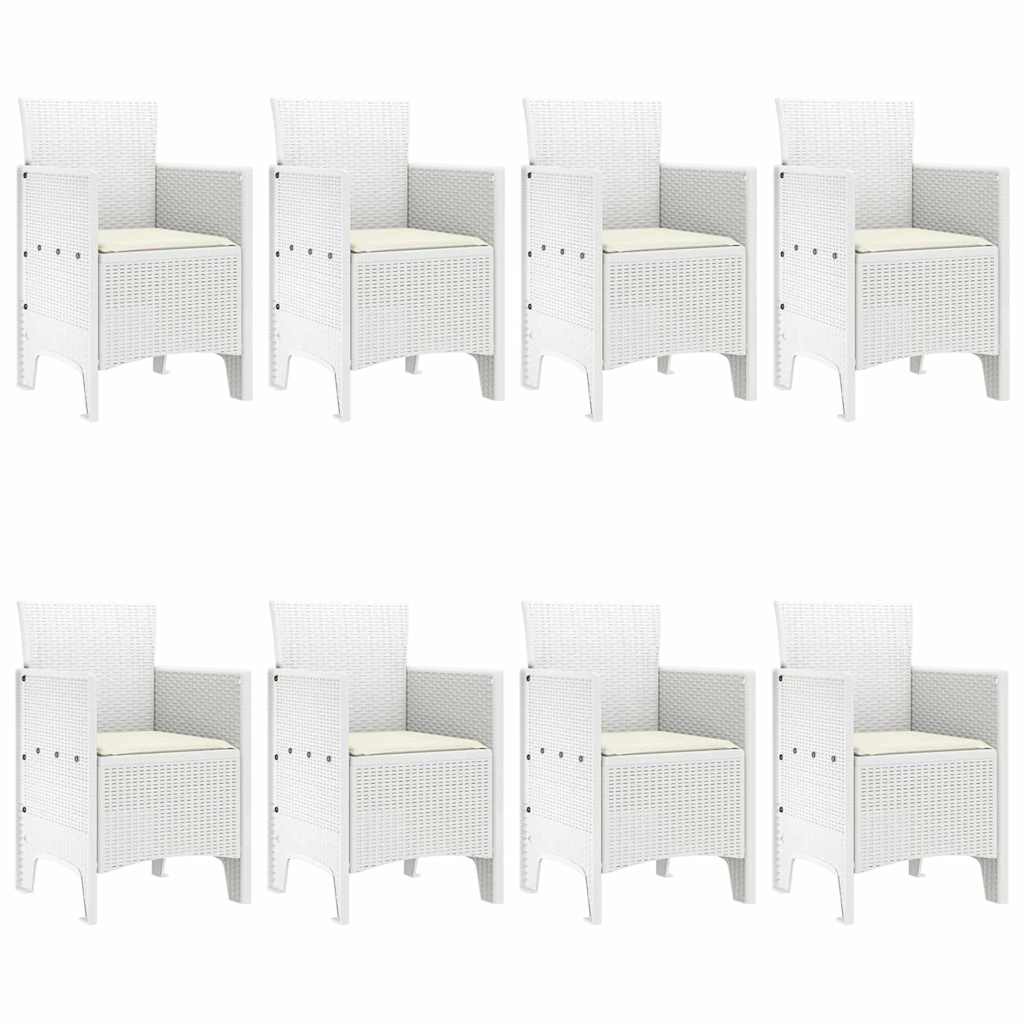 Garten Essgruppe 9 pcs Weiß Polypropylen