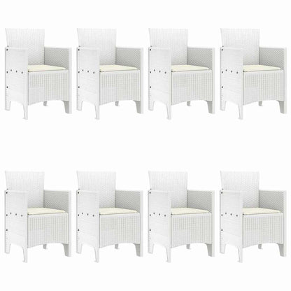 Garten Essgruppe 9 pcs Weiß Polypropylen