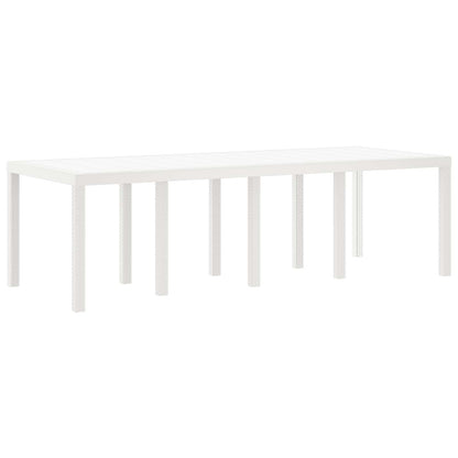 vidaXL Garten Essgruppe 11 pcs Weiß Polypropylen
