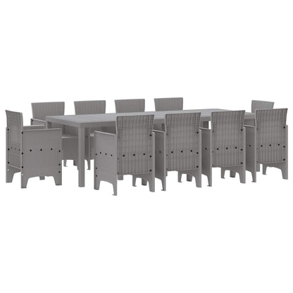 vidaXL Garten Essgruppe 11 pcs Hellgrau Polypropylen