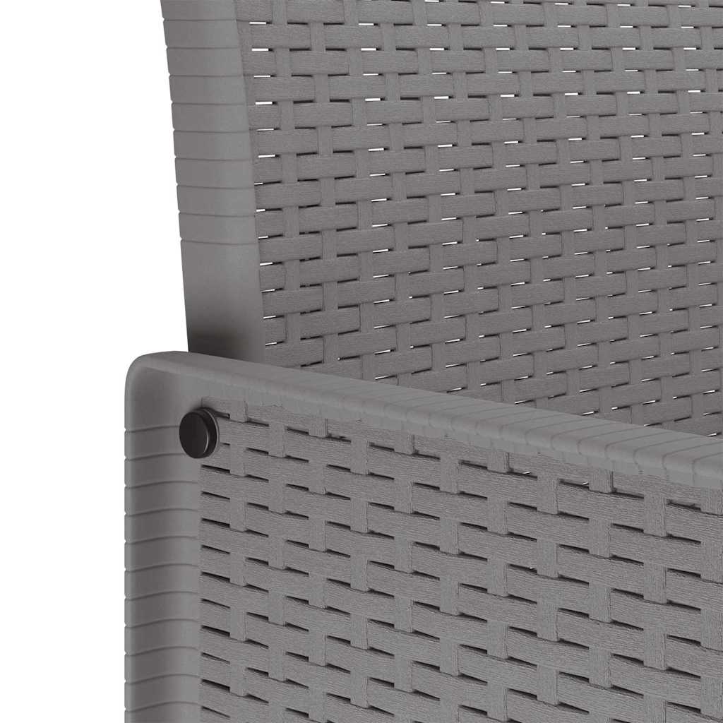 vidaXL Garten Essgruppe 13 pcs Hellgrau Poly Rattan