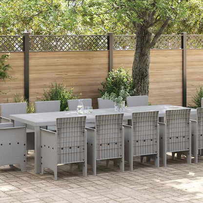 vidaXL Garten Essgruppe 13 pcs Hellgrau Poly Rattan