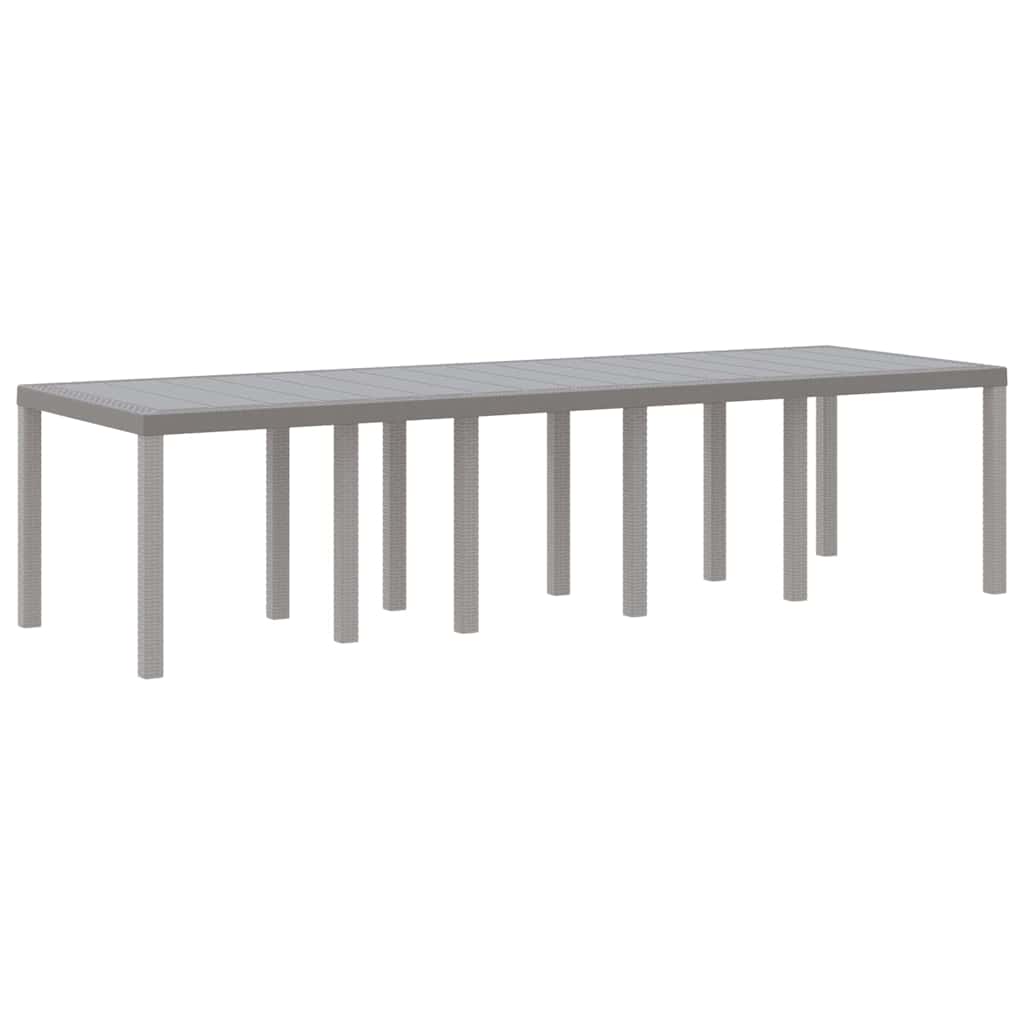 vidaXL Garten Essgruppe 13 pcs Hellgrau Poly Rattan