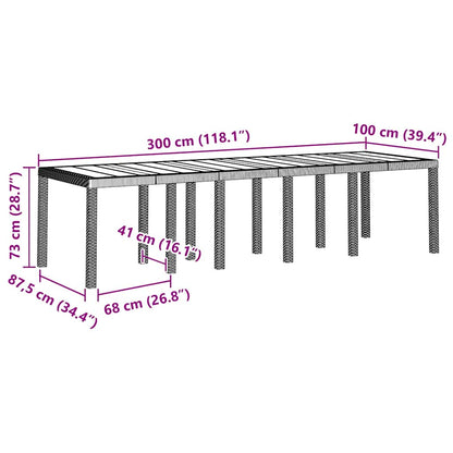 vidaXL Garten Essgruppe 13 pcs Hellgrau Poly Rattan