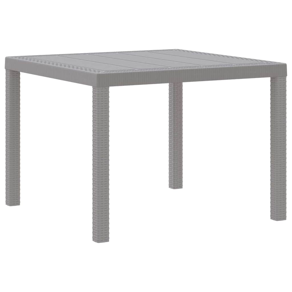 vidaXL Garten Essgruppe 3 pcs Hellgrau Polypropylen
