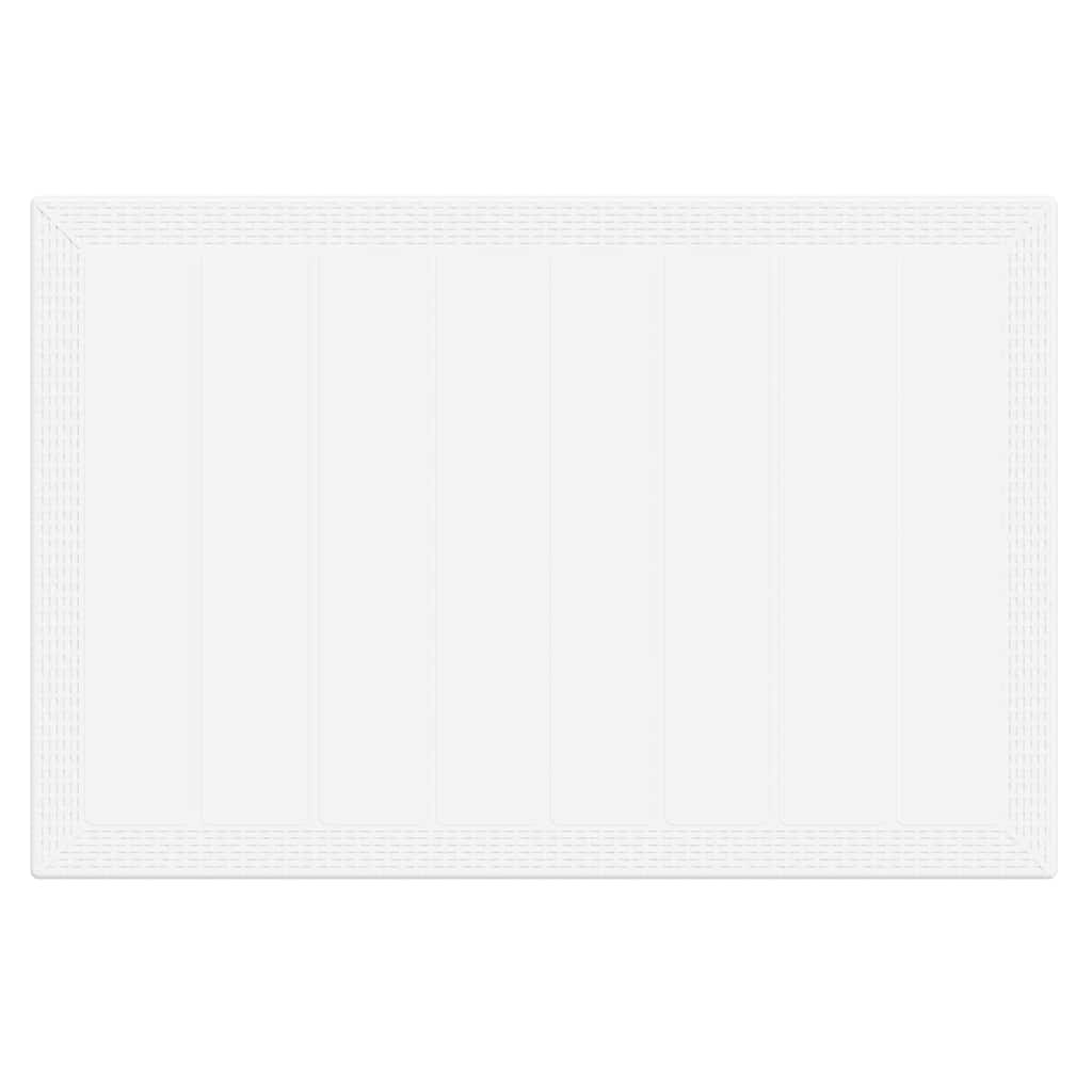 Garten Essgruppe 5 pcs Weiß Polt Rattan