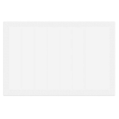 Garten Essgruppe 5 pcs Weiß Polt Rattan