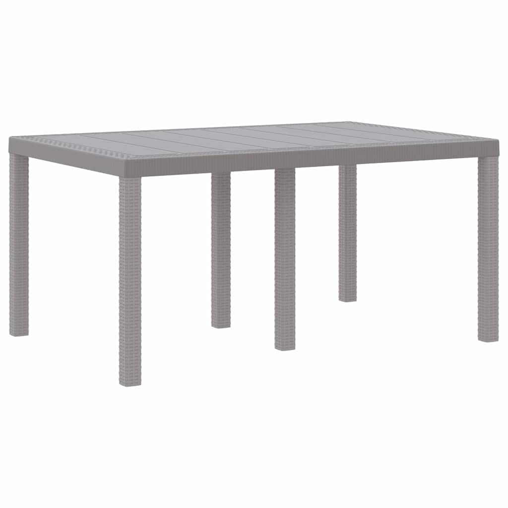 vidaXL Garten Essgruppe 5 pcs Hellgrau Polt Rattan
