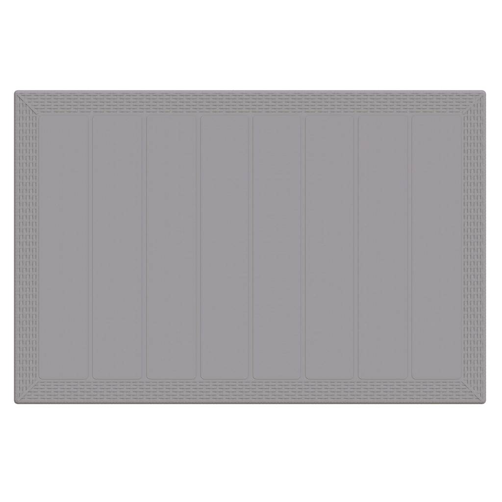vidaXL Garten Essgruppe 5 pcs Hellgrau Polt Rattan