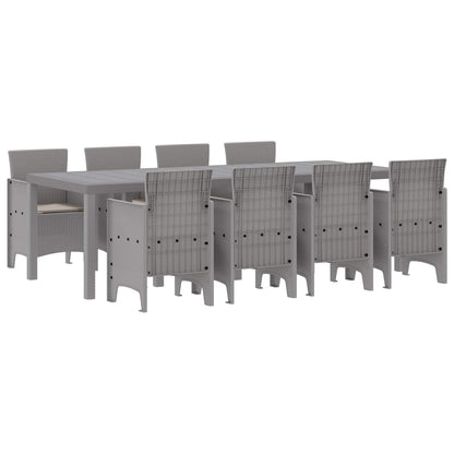vidaXL Garten Essgruppe 9 pcs Weiß Polypropylen