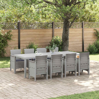 vidaXL Garten Essgruppe 9 pcs Weiß Polypropylen