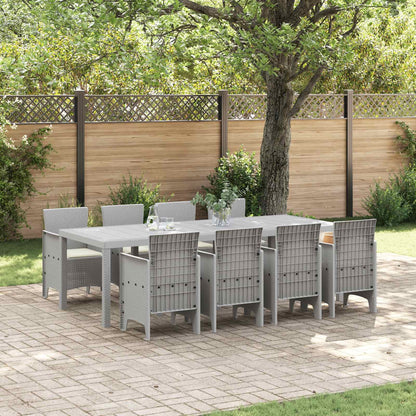 vidaXL Garten Essgruppe 9 pcs Weiß Polypropylen