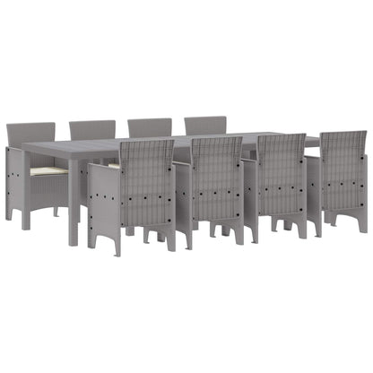vidaXL Garten Essgruppe 9 pcs Weiß Polypropylen
