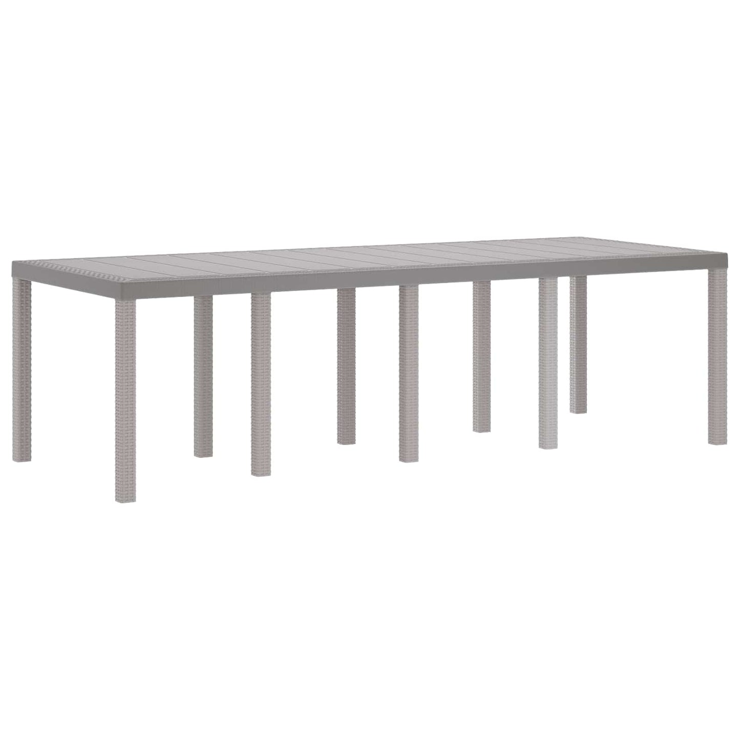 vidaXL Garten Essgruppe 9 pcs Weiß Polypropylen